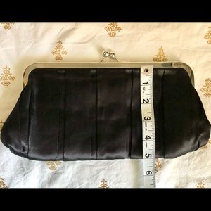 Carolina Herrera Minimalist Black Kiss Lock Clutch